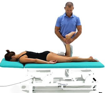 Kolenní kloub – trakce vleže na břiše (KNEE JOINT – TRACTION LYING ON THE PRONE POSITION)